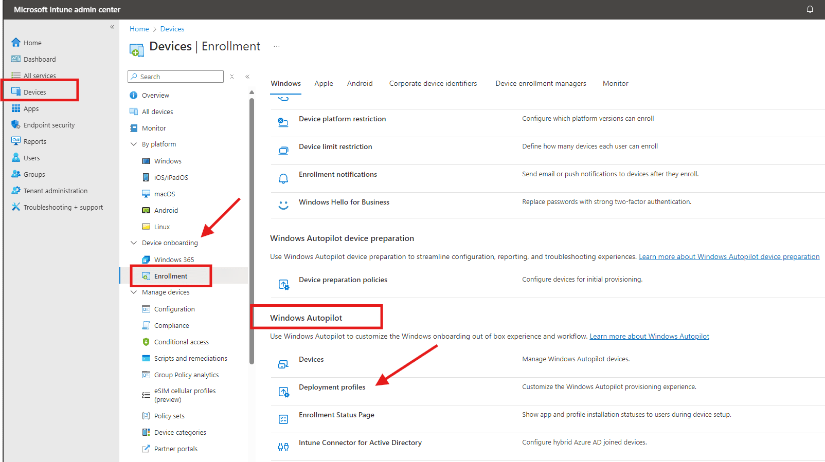 Windows Autopilot Deployment Profile.