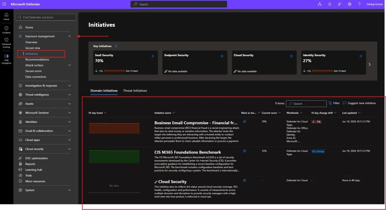 Microsoft Defender Security Initiatives