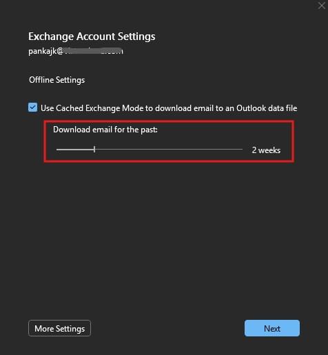 Adjust Outlook offline Cache Settings- Outlook Troubleshooting Guide