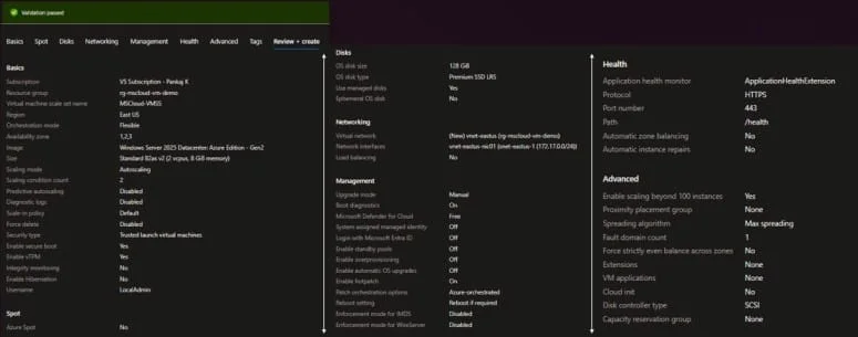 Azure Virtual Machine Scale Sets Complete Configuration