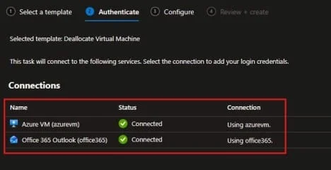 Create an Auto Shutdown Task from VM Automation Tasks 3