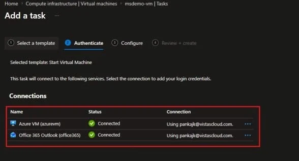 Create an Auto Turn On Task from VM Automation Tasks 2